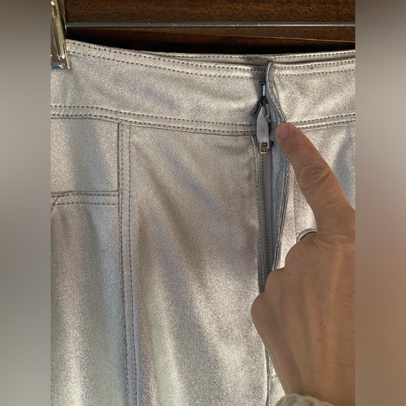 Silver Anthropologie Barrel pants. Sz 10. - Picture 2 of 6